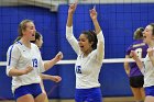 Volleyball vs Emerson  Wheaton College Women's Volleyball vs Emerson College. - Photo by Keith Nordstrom : Wheaton, Volleyball, VB2019